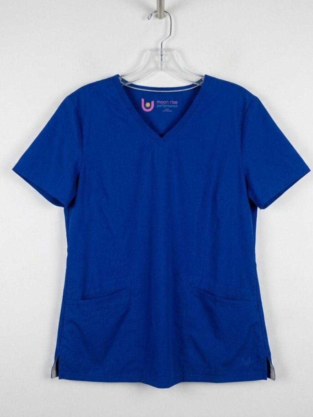 Women's Royal Blue urbane performance V-Neck Medical Scrub Top Sz Med